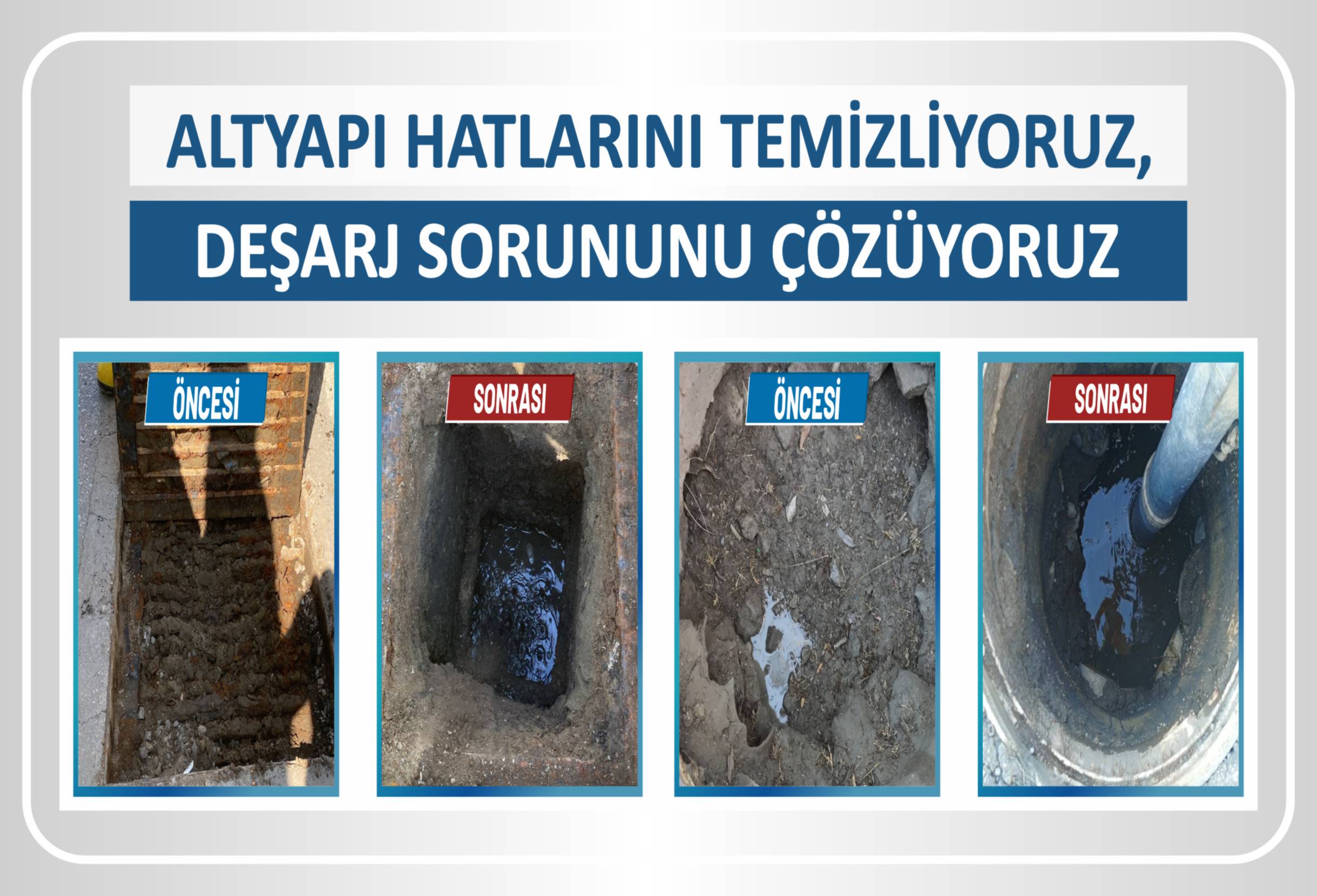 Altyapı Hatlarını Temizliyoruz, Deşarj Sorununu Çözüyoruz